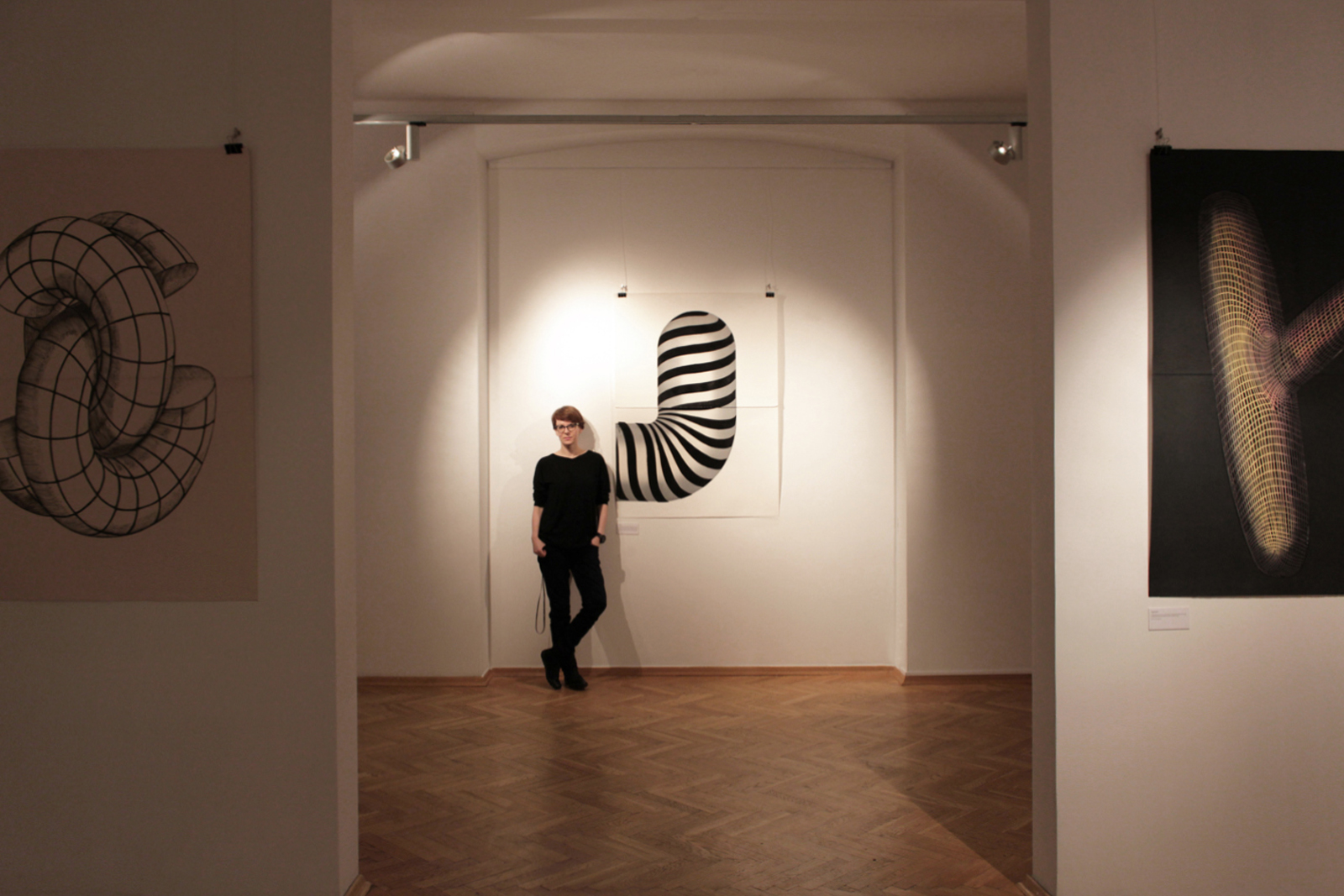 The Great Licking red - 140 x 100 cm. Limited edition linocut print by Marta Banaszak THE GREAT LICKING linocut_Doctorate exhibition