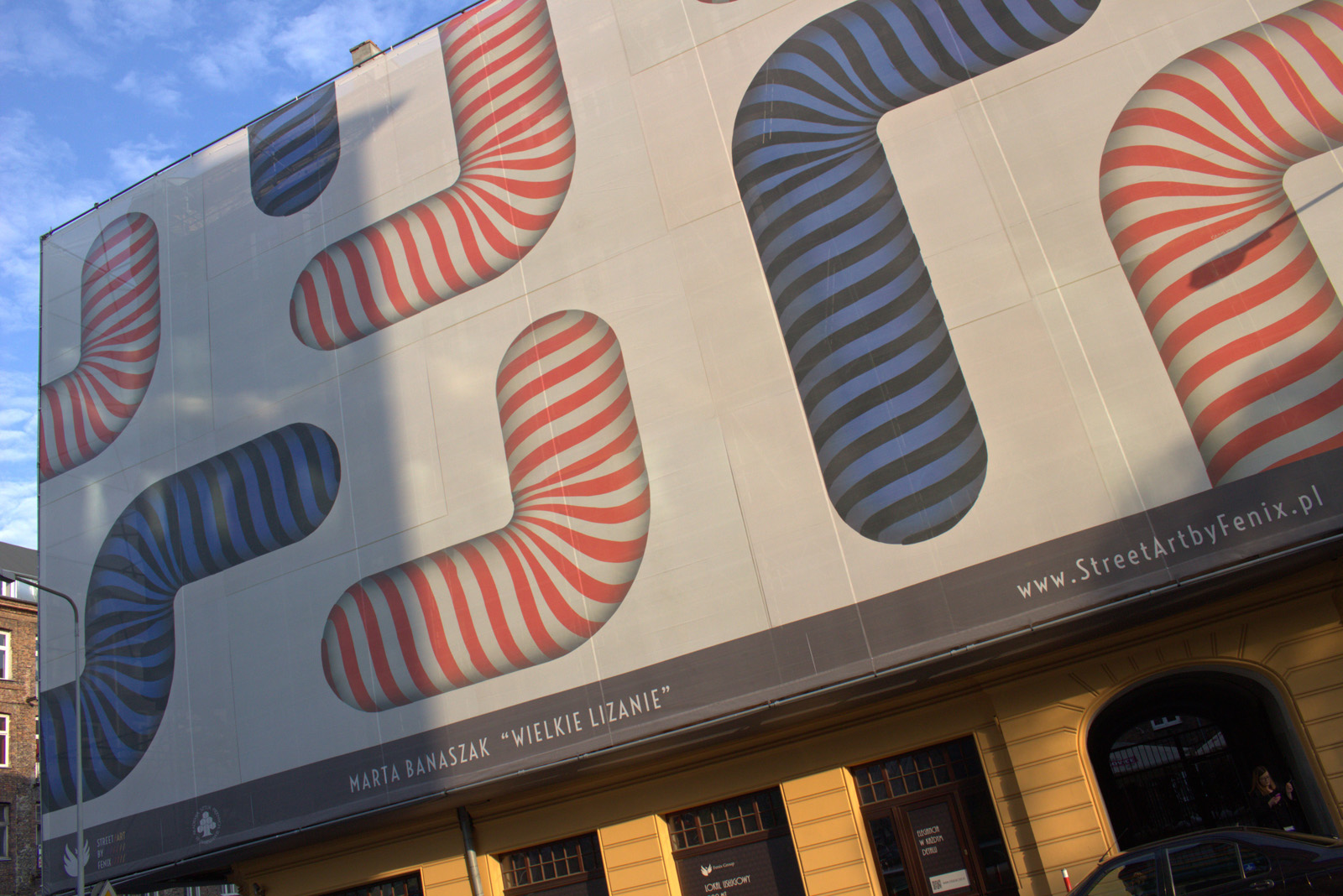 The Great Licking red - 140 x 100 cm. Limited edition linocut print by Marta Banaszak THE GREAT LICKING linocut_art project