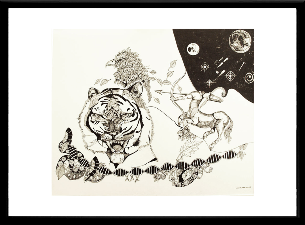 illustration. Expressive modern art. animals. talented artists, online art gallery.