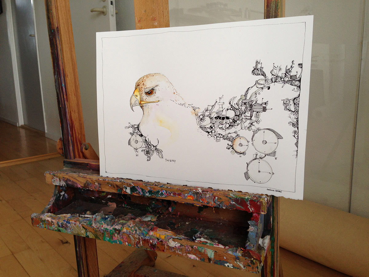 strong and expressive art illustrations and drawings, talented Danish illustrator
