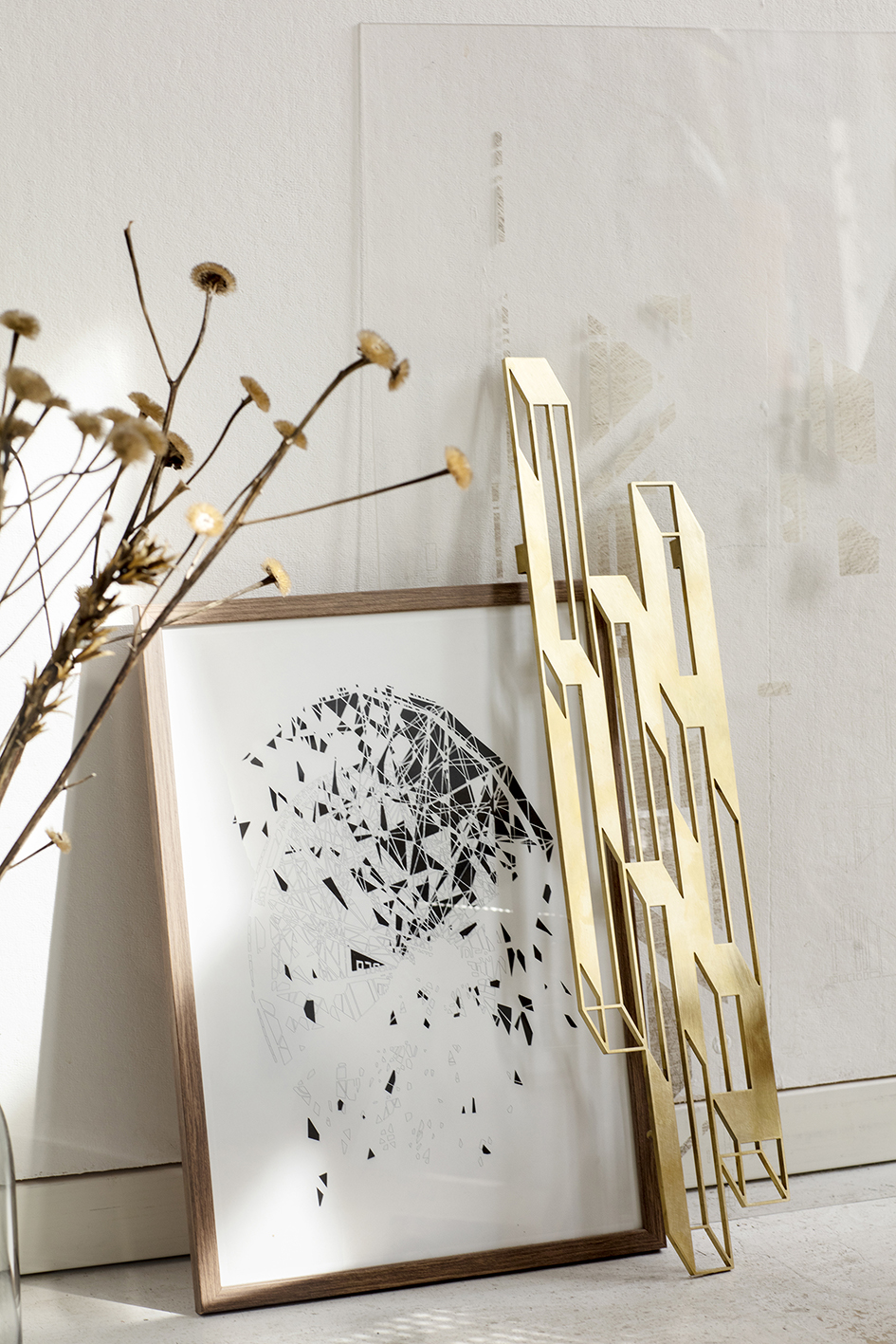 sculptures, abstract, aesthetic, geometric, monochrome, architecture, patterns, brown, gold, metal, abstract-forms, architectural, Buy original high quality art. Paintings, drawings, limited edition prints & posters by talented artists.