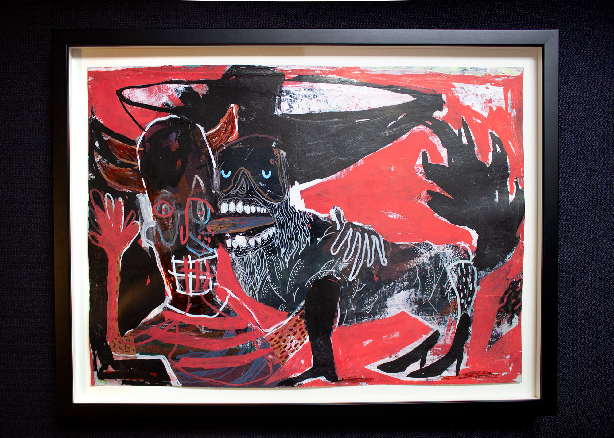 drawings, gouache-painting, watercolor-paintings, abstract, colorful, expressive, illustrative, animals, bodies, people, wildlife, black, red, acrylic, ink, paper, marker, abstract-forms, contemporary-art, dogs, expressionism, interior-design, modern, modern-art, Buy original high quality art. Paintings, drawings, limited edition prints & posters by talented artists.