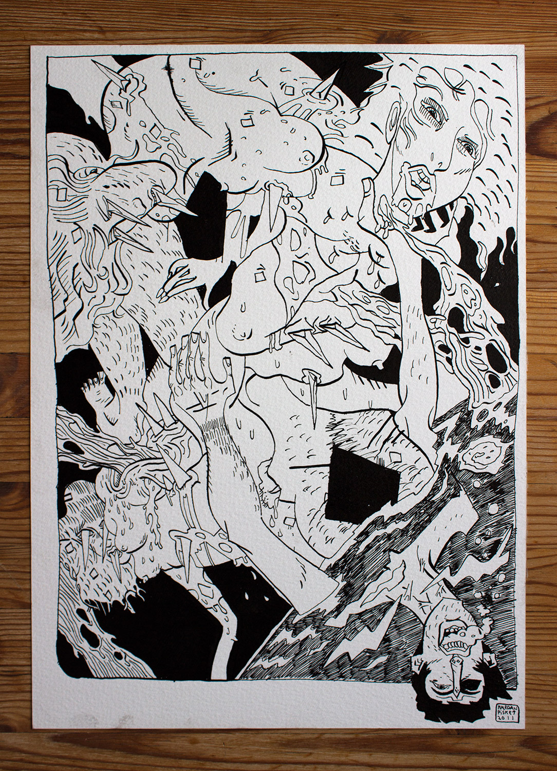 Untitled IV | Drawings | Halfdan Pisket | Beauton Art Gallery drawings, illustrative, monochrome, portraiture, surrealistic, cartoons, movement, people, sexuality, black, white, artliner, paper, erotic, faces, men, nude, sexual, sketch, Buy original high quality art. Paintings, drawings, limited edition prints & posters by talented artists.