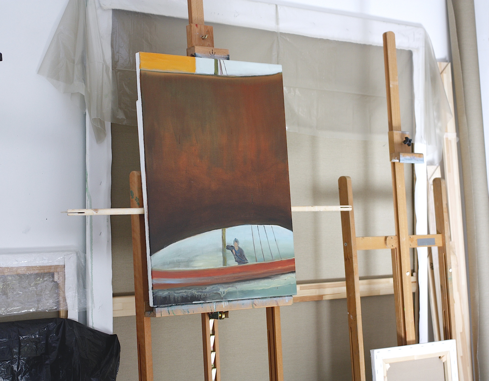 paintings, colorful, figurative, landscape, portraiture, bodies, oceans, people, sailing, transportation, brown, gold, grey, red, cotton-canvas, oil, boats, contemporary-art, danish, decorative, design, expressionism, interior, interior-design, men, modern, modern-art, nordic, scandinavien, ships, vessels, vivid, water, Buy original high quality art. Paintings, drawings, limited edition prints & posters by talented artists.