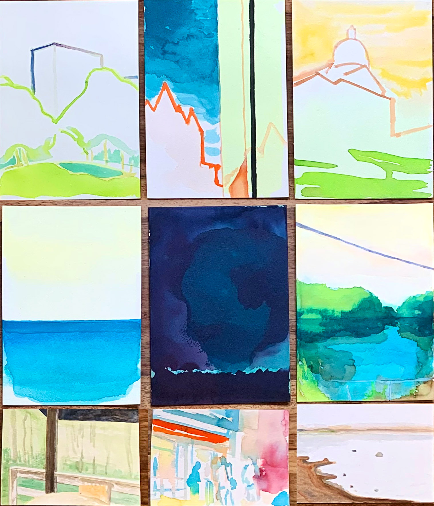 gouache-painting, watercolor-paintings, abstract, aesthetic, landscape, architecture, botany, nature, patterns, sky, brown, white, gouache, paper, watercolor, beautiful, contemporary-art, decorative, design, interior, interior-design, modern, modern-art, Buy original high quality art. Paintings, drawings, limited edition prints & posters by talented artists.