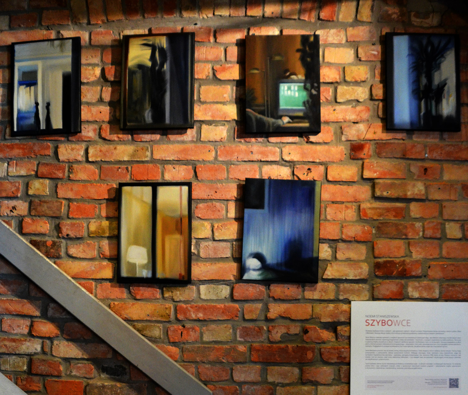 Windows III | Paintings |  | "Windows III"
Original oil painting by Noemi Staniszewska
The Windows series is a pictorial tale of urban walks through the residential neighborhoods of the Hague. It is the result of observing the uncovered windows of Dutch houses, a recording of fragments of someone else's reality – intimate and yet exposed to public view.The window here is the boundary between private and foreign. It is a place where gazes meet, place of confrontation with what is outside. In this case, the situation of looking in the windows is also an expression of the emigration experience – the observer, although sees, remains outside of what he looks at, as always an outsider. Voyeurism is a manifestation of curiosity, perhaps longing, but at the same time it involves a violation of boundaries.
 | Beauton Art Gallery paintings, abstract, expressive, graphical, architecture, botany, movement, patterns, black, red, yellow, cotton-canvas, oil, architectural, beautiful, buildings, contemporary-art, decorative, design, interior, interior-design, modern, modern-art, windows, Buy original high quality art. Paintings, drawings, limited edition prints & posters by talented artists.