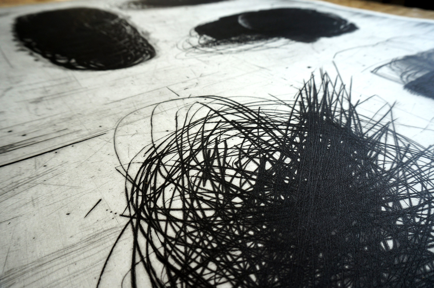 Perpetuum Mobile XXVII | Art-prints, Engravings | Tomasz Winiarski | Beauton Art Gallery art-prints, engravings, abstract, graphical, monochrome, patterns, black, grey, white, ink, paper, abstract-forms, atmosphere, autumn, black-and-white, conceptual, danish, decorative, design, interior, interior-design, nordic, scandinavien, Buy original high quality art. Paintings, drawings, limited edition prints & posters by talented artists.