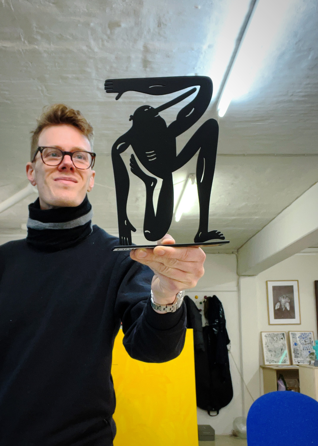sculptures, family-friendly, figurative, geometric, graphical, monochrome, pop, bodies, cartoons, moods, movement, black, metal, other-mediums, amusing, interior, interior-design, modern, modern-art, Buy original high quality art. Paintings, drawings, limited edition prints & posters by talented artists.